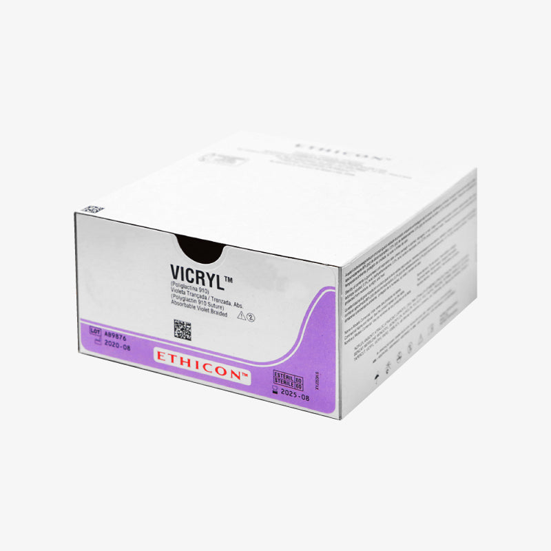 Ethicon Sutura Calibre 5/0 - Longitud 45 CM - Aguja PS-2 Vicryl