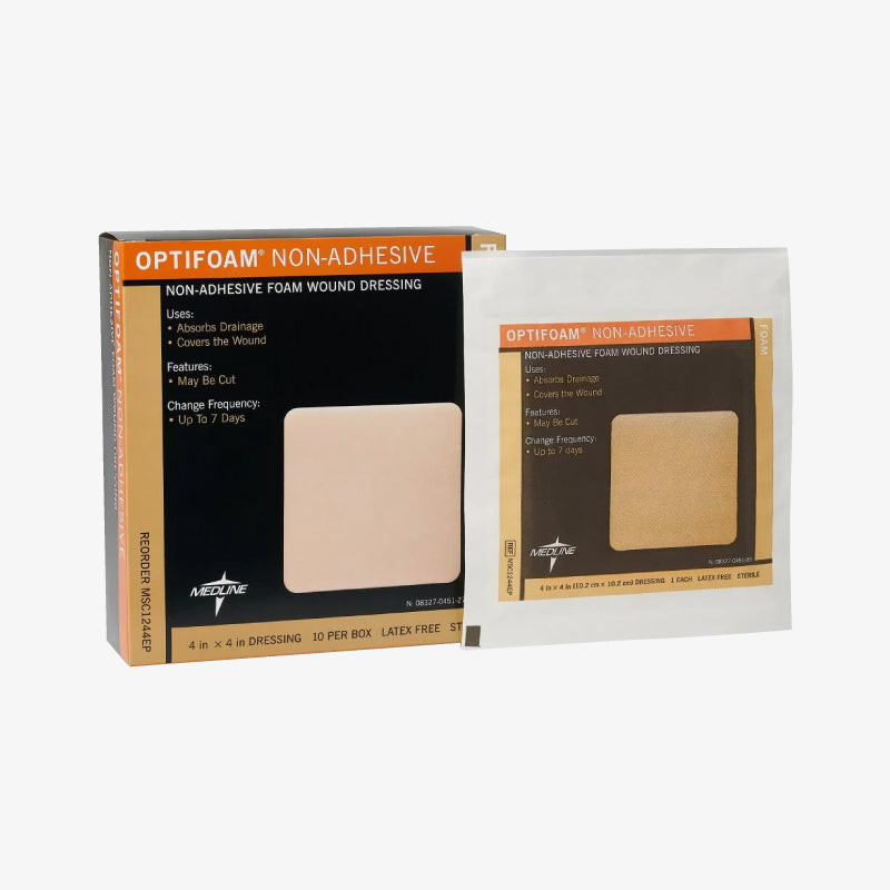 Medline Apósito Optifoam De 10.16 CM x 10.16 CM