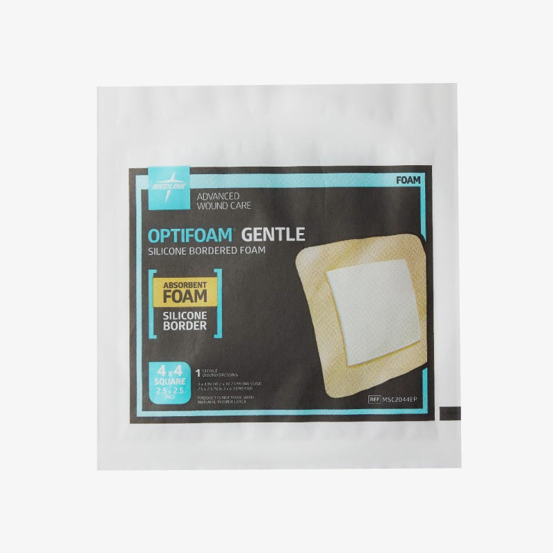 Medline Apósito Optifoam Gentle De 10.2 CM x 10.2 CM