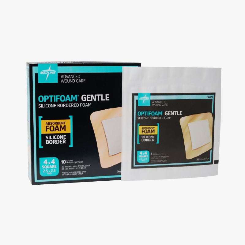 Medline Apósito Optifoam Gentle De 10.2 CM x 10.2 CM