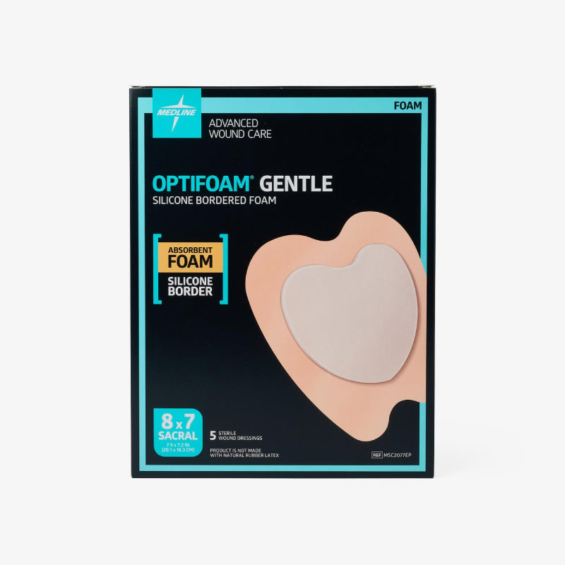 Medline Apósito Sacro Optifoam Gentle De 20.32 CM x 17.78 CM