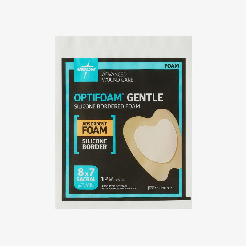Medline Apósito Sacro Optifoam Gentle De 20.32 CM x 17.78 CM