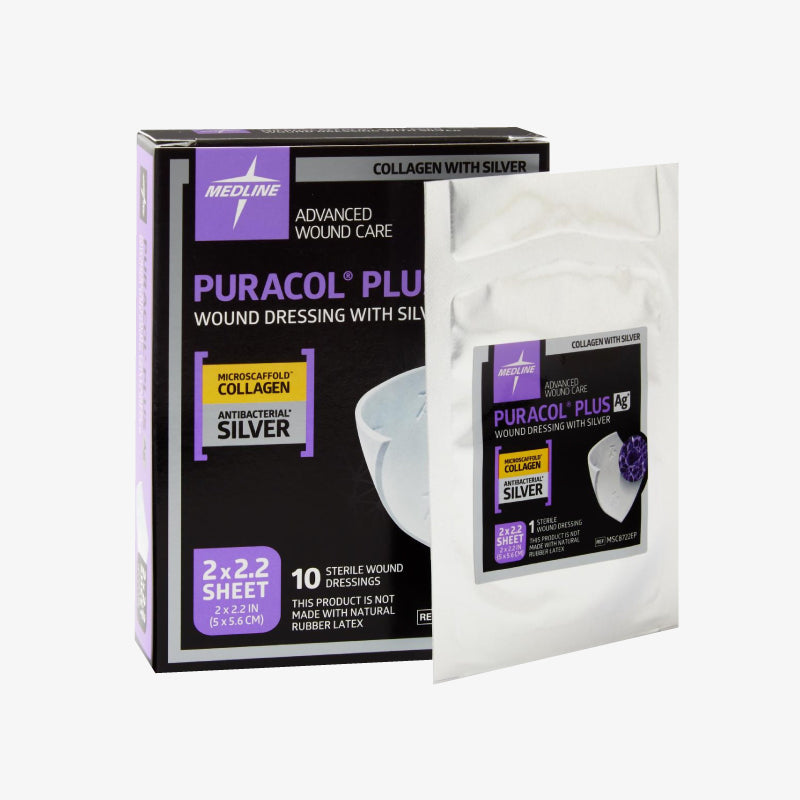 Medline Apósito Puracol Plus AG+ De 5.1 CM x 5.7 CM