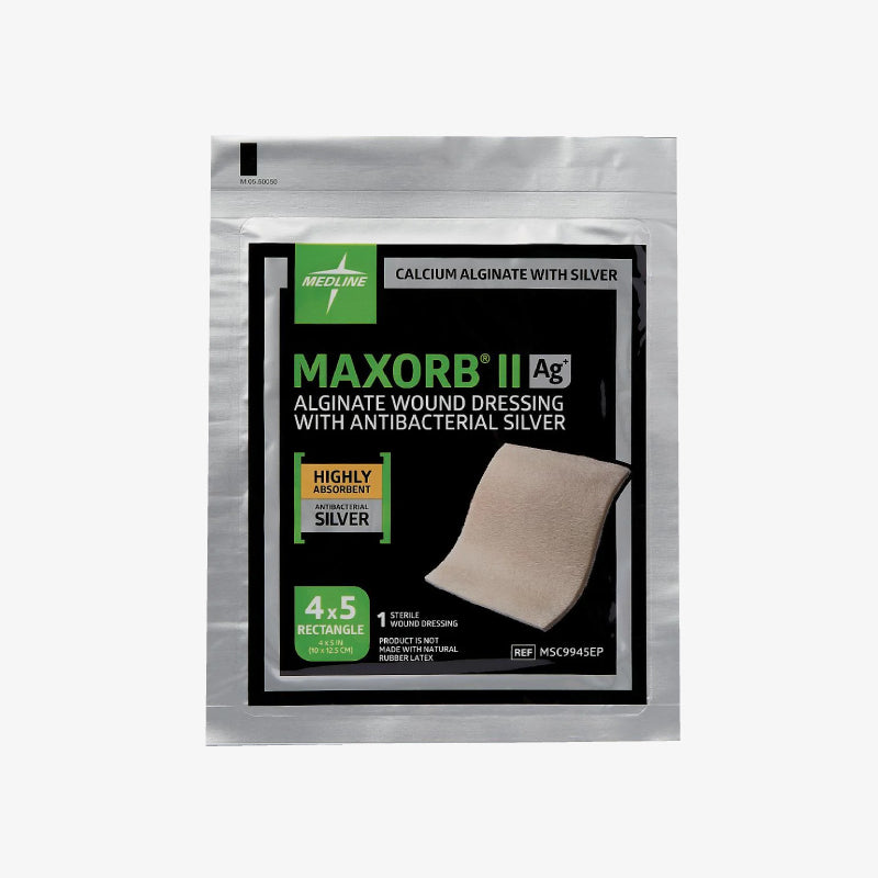 Medline Apósito Maxorb II AG+ De 10.2 CM x 12.0 CM