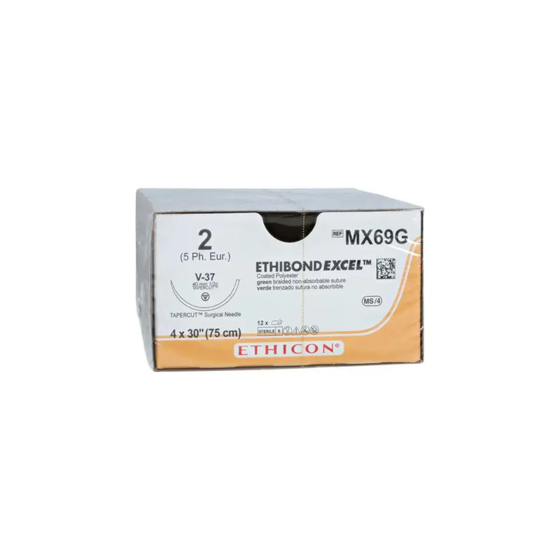 Ethicon Sutura Calibre 2 - Longitud 75 CM - Aguja V-37 40 MM Ethibond Excel