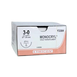 Ethicon Sutura Calibre 3/0 - Longitud 70 CM - Aguja CT-1 36 MM Monocryl