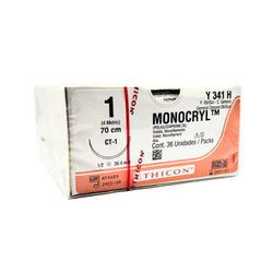 Ethicon Sutura Calibre 1 - Longitud 70 CM - Aguja CT-1 36 MM Monocryl