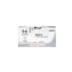 Ethicon Sutura Calibre 6/0 - Longitud 75 CM - Aguja C-1 D/A 13 MM PDS II Violeta