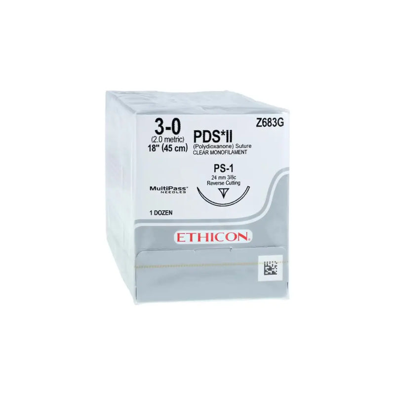 Ethicon Sutura Calibre 3/0 - Longitud 45 CM - Aguja Ps-1 24 MM PDS II Violeta