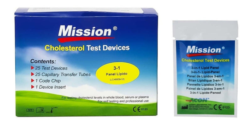 Mission Panel 3 en 1 Para Detección de Lípidos