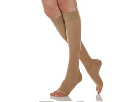 RelaxSan Media A la Rodilla Punta Abierta Color Beige 20 - 30 MMHG