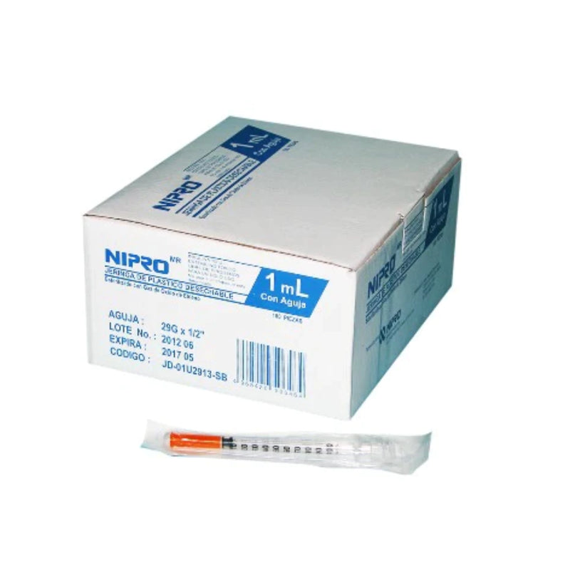 Nipro Jeringa Tuberculina 1 ml Con Aguja de 25G x 16 MM