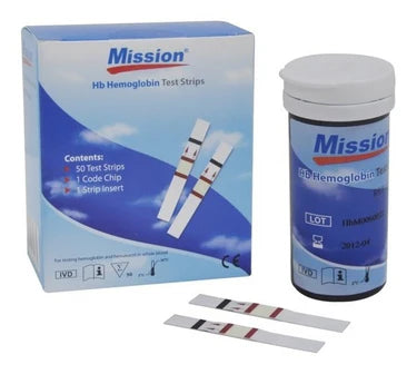 Mission Tiras Reactivas Para Medidor de Hemoglobina HB