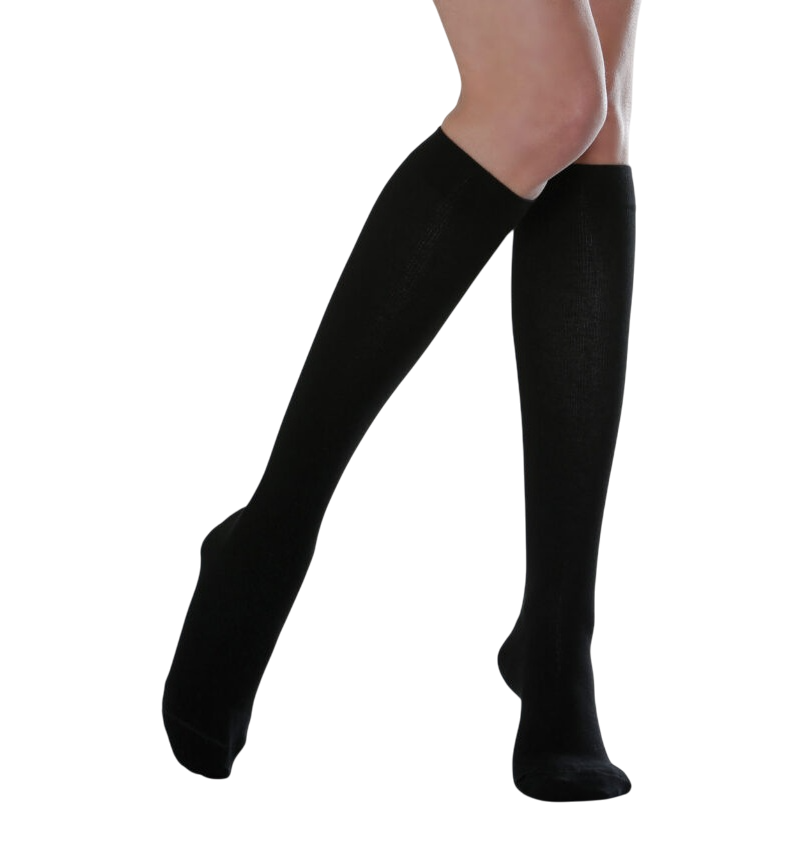 RelaxSan Media a la Rodilla Antiembólica Color Negro 18 - 23 MMHG