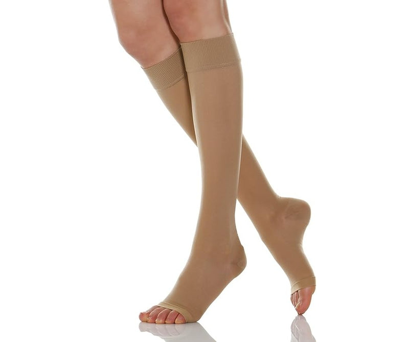 RelaxSan Media Tobillera Punta Abierta Color Beige 15 - 20 MMHG