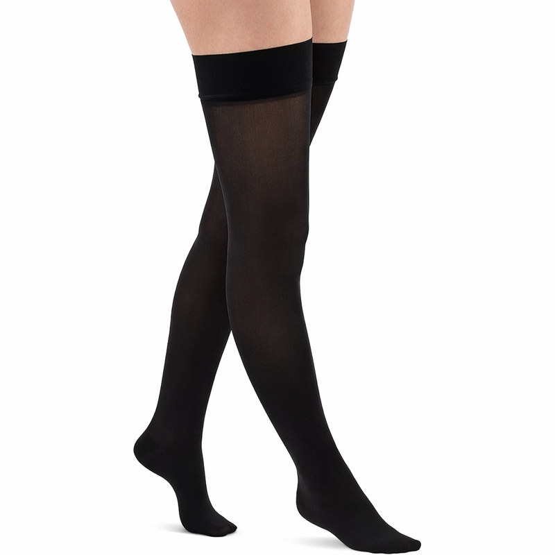 JOBST Media al Muslo Relief Negro Alta Compresión