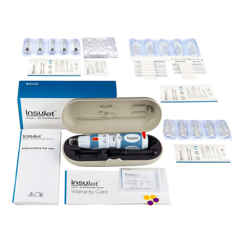 InsuJet Inyector de Insulina Sin Agujas Kit de Inicio
