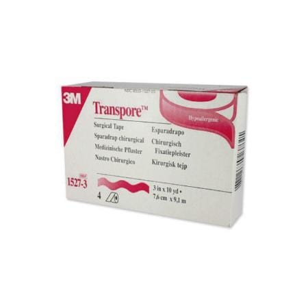 3M Cinta médica Transpore Adhesivo 2 X 10 yardas no estéril (#1534-2,  Vendido por caja)