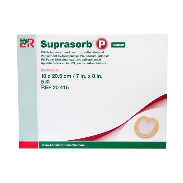 Lohmann & Rauscher Suprasorb P Sacro Adhesivo, estéril. Apósito de Espuma de Poliuretano de 18 CM X 20.5 CM