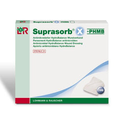 Lohmann & Rauscher Suprasorb X+PHMB, Apósito antimicrobiano (Biguanida) de 9 CM X 9 CM