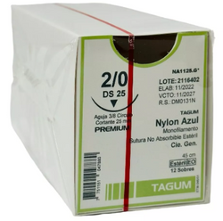 Tagum Sutura Nylon Azul, 2-0, Ds2