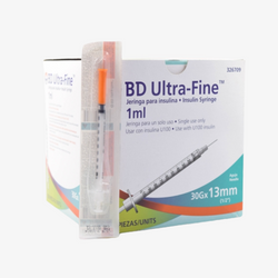 BD Jeringa de Insulina Ultra-Fine De 1 ML - 30 G X 13 MM