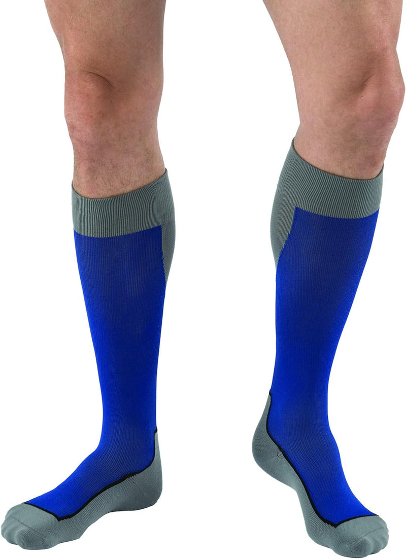 JOBST Media a la Rodilla Sport Azul - Gris Mediana Compresión