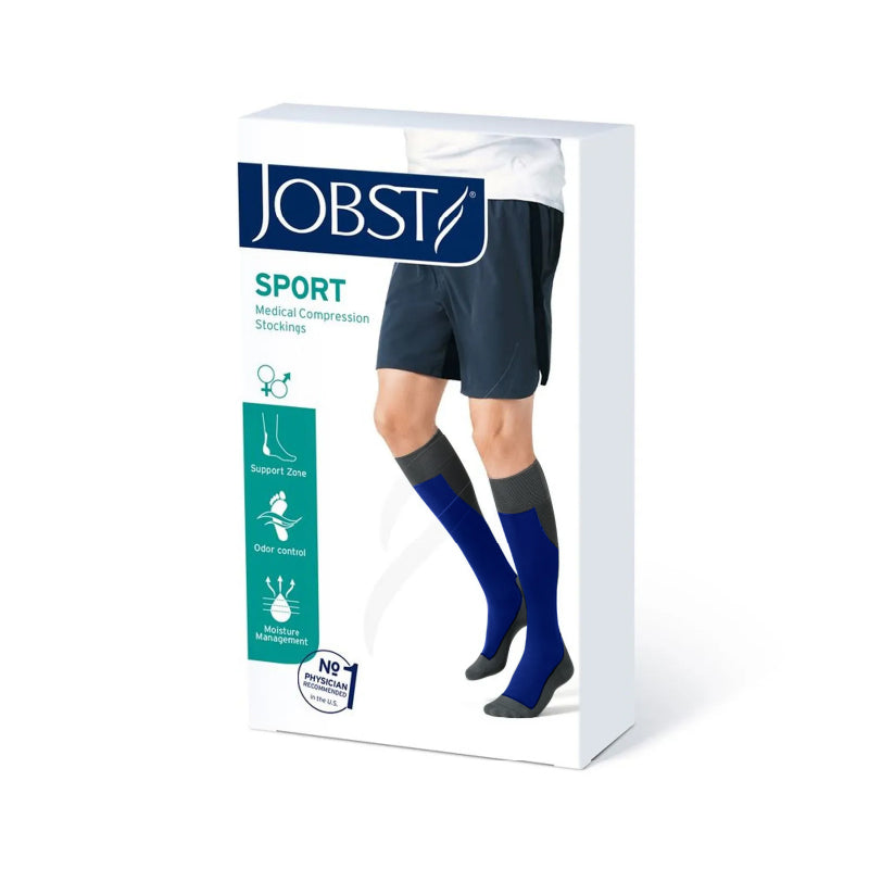 JOBST Media a la Rodilla Sport Azul - Gris Baja Compresión