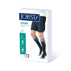 JOBST Media a la Rodilla Sport Negro - Gris Mediana Compresión