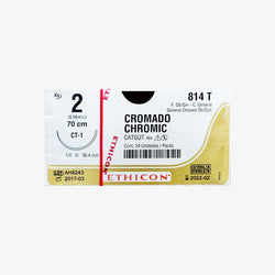 Ethicon Sutura Calibre 2 - Longitud 70 CM - Aguja CT-1 36.5 MM Catgut Cromico