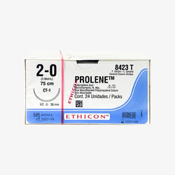 Ethicon Sutura Calibre 2/0 - Longitud 75 CM - Aguja CT-1 36.4 MM Prolene