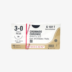 Ethicon Sutura Calibre 3/0 - Longitud 70 CM - Aguja SH Catgut Cromico