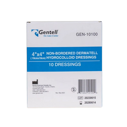 Gentell Apósito Hidrocoloide Extra Delgado Sin Bordes Dermatell 10 CM x 10 CM