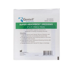 Gentell Apósito Super Absorbente No Adhesivo de 10 CM x 10 CM