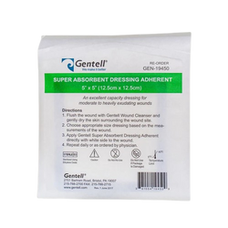 Gentell Apósito Super Absorbente Adhesivo de 12.5 CM x 12.5 CM