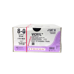 Ethicon Sutura Calibre 8-0 - Longitud 20 Vicryl