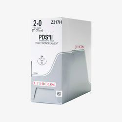 Ethicon Sutura Calibre 2/0 - Longitud 70 CM - Aguja SH 26 MM PDS II Violeta