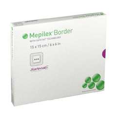 Mölnlycke Mepilex Border Apósito Multicapa con Bordes Adherentes todo en Uno de 15 CM X 15 CM