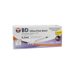 BD Jeringa de Insulina Ultra-Fine De 0.3 ML - 31 G X 6 MM