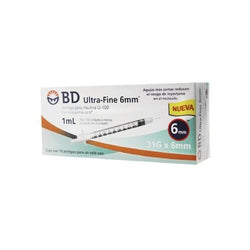 BD Jeringa de Insulina Ultra-Fine De 1 ML - 31 G X 6 MM