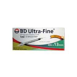 BD Jeringa de Insulina Ultra-Fine De 1 ML - 30 G X 13 MM