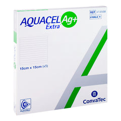 Apósito de Hidrofibra ConvaTec Aquacel Ag+ Extra de 15 X 15 CM