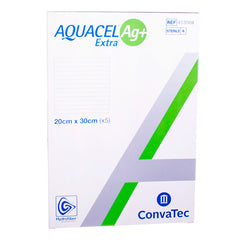 Apósito de Hidrofibra ConvaTec Aquacel Ag+ Extra de 20 X 30 CM