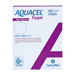 Apósito de Espuma No Adhesivo Aquacel Foam ConvaTec de 5 X 5 CM