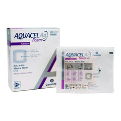 Apósito de Espuma Adhesivo ConvaTec Aquacel Ag Foam de 10 X 10 CM