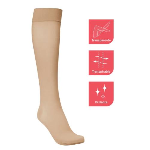 Medias JOBST Ultrasheer de Compresión Rodilla CH Miel 15-20 mmHg