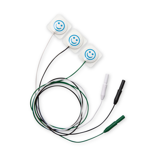 Electrodo neonatal para monitoreo. Marca MEDICO ELECTRODES, Catálogo MPGBW78. Sobres de 3 piezas.